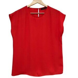 Halogen Bright Coral red cap sleeve blouse XS